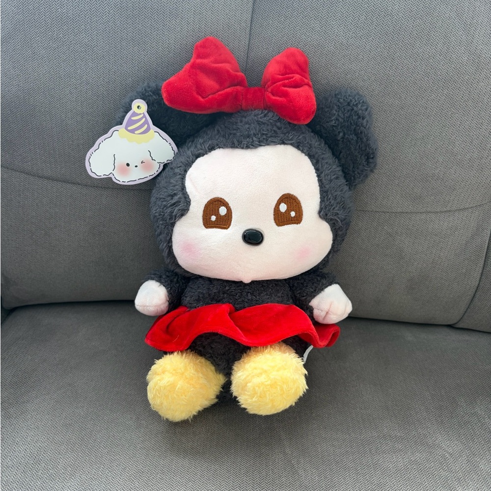 Adorable Black and Red Plush Toy